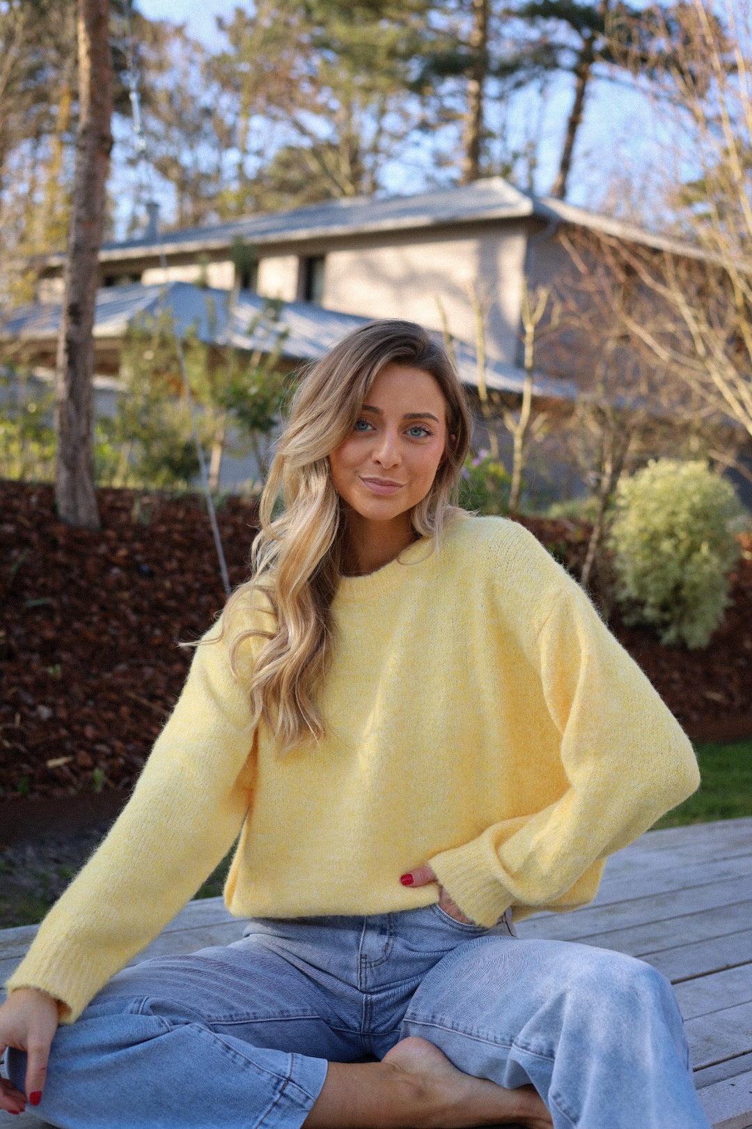 Leny jaune - Pull doux