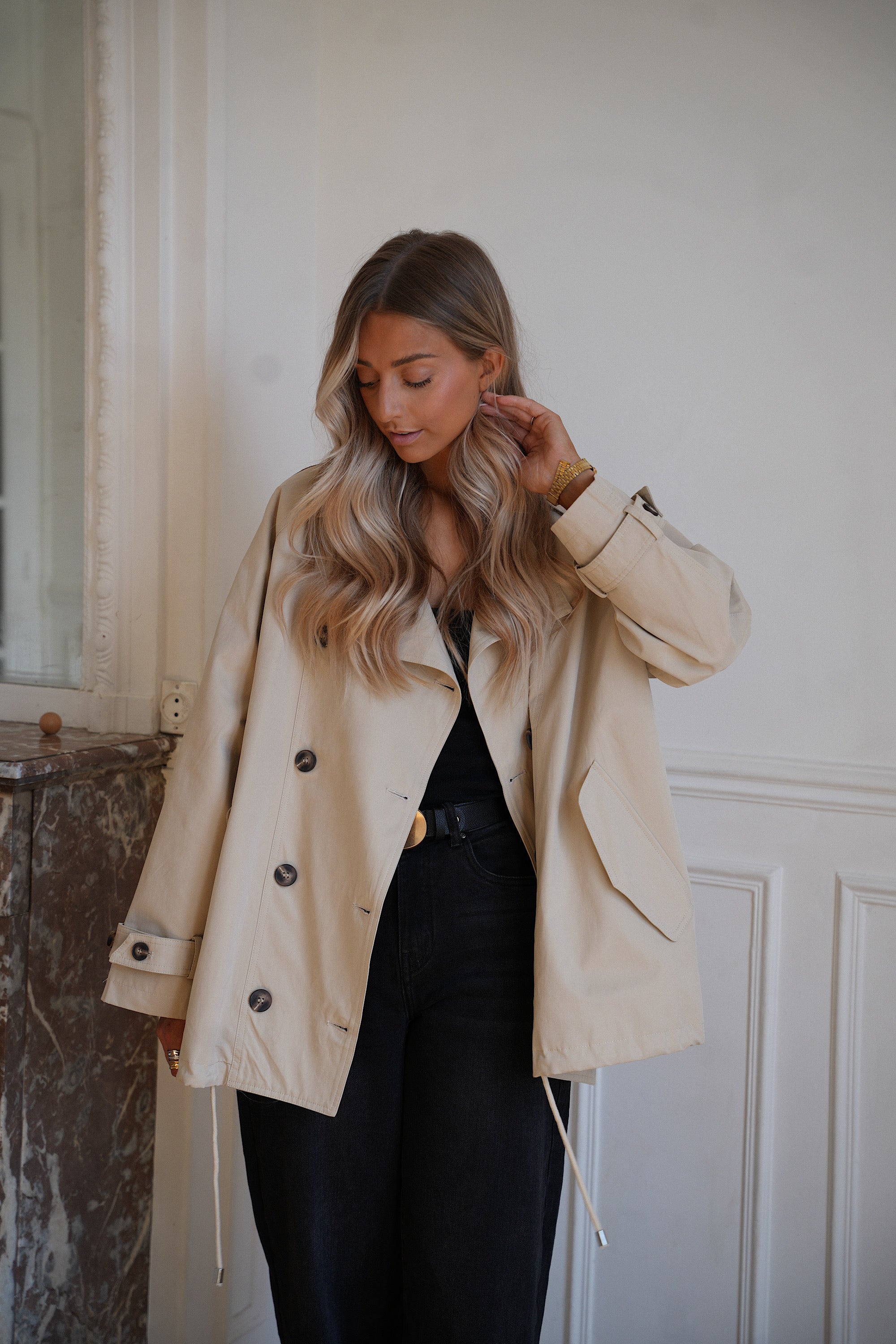 Diana beige - Trench oversize