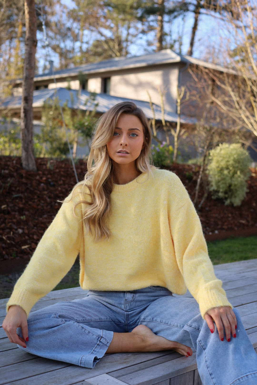 Leny jaune - Pull doux