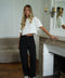 Alfa noir - Pantalon droit
