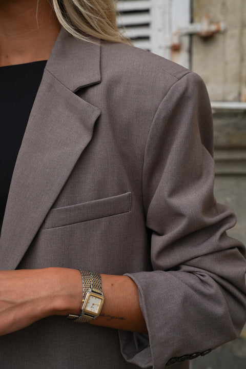 Cloé taupe - Veste blazer