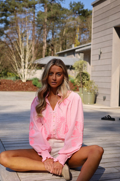 Avy rose - Blouse brodée