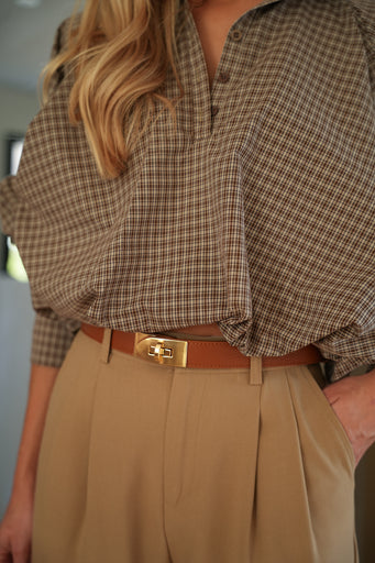 Victoire camel - Ceinture en cuir