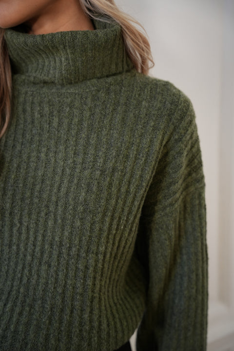 Jules kaki - Pull col roulé