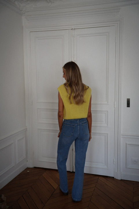 Polino jaune - Pull sans manches