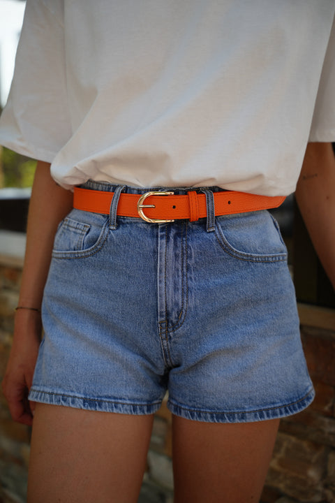 Dallia orange - Ceinture cuir