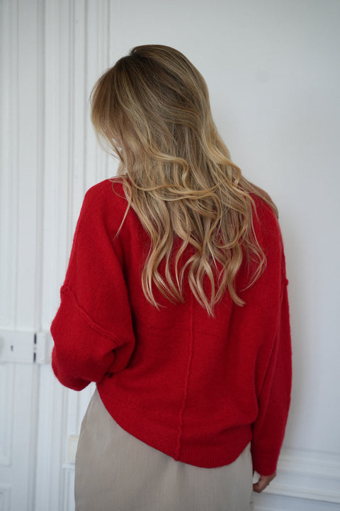 Edna rouge - Pull oversize