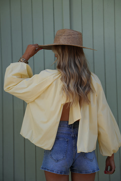 Lorena jaune - Blouse dos nu