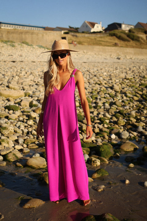 Karen fuschia - Combinaison pantalon