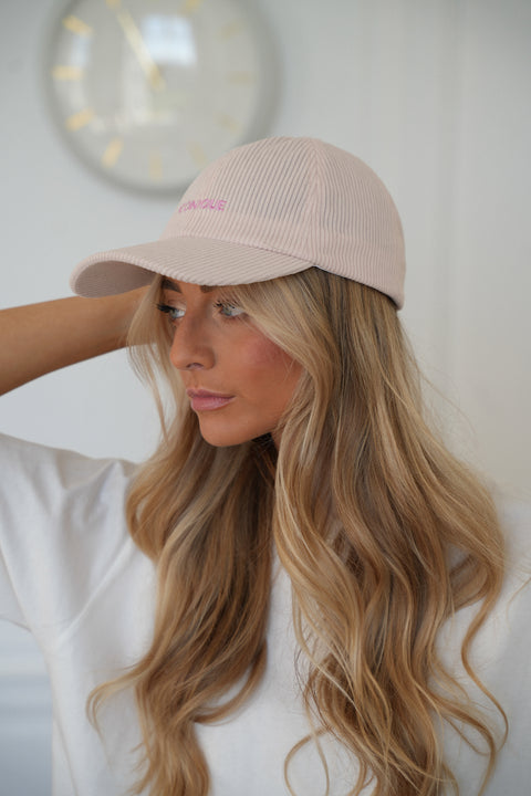 Iconique rose - Casquette velours