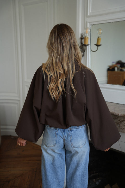 Alva chocolat - Veste zippée