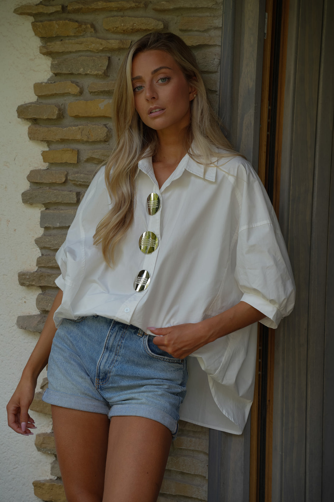 Ruby blanche - Chemise boutonnée