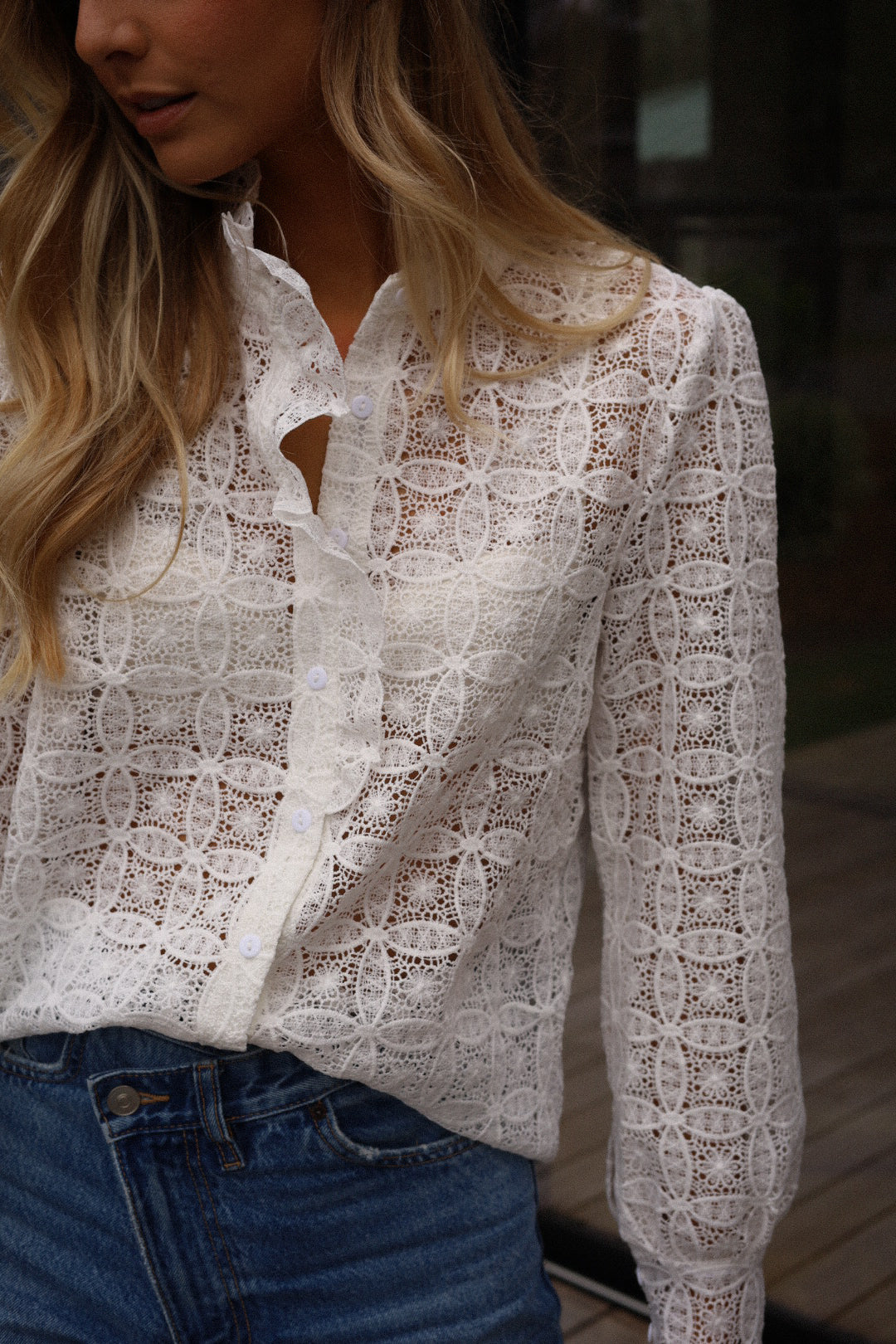 Solan blanche - Blouse brodée