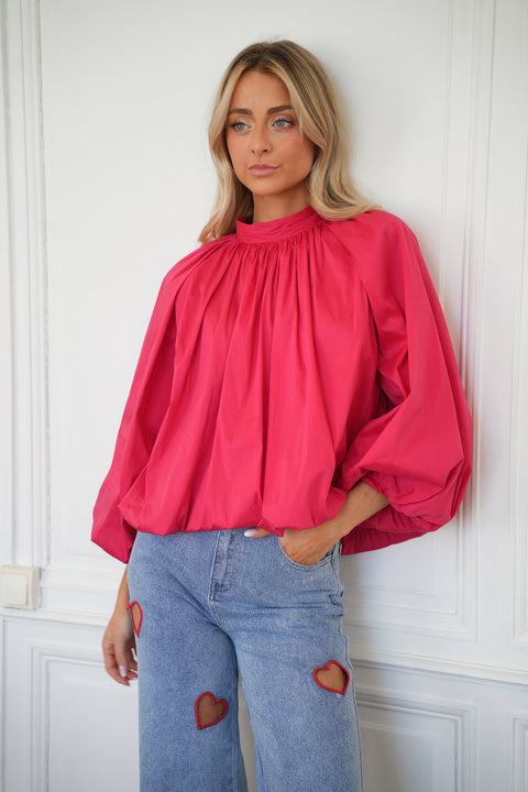 Lorena rouge - Blouse dos nu