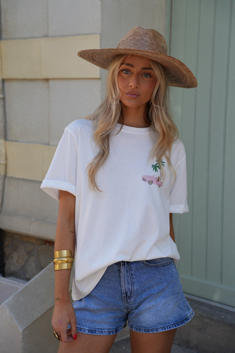 Leane blanc - T-shirt imprimé