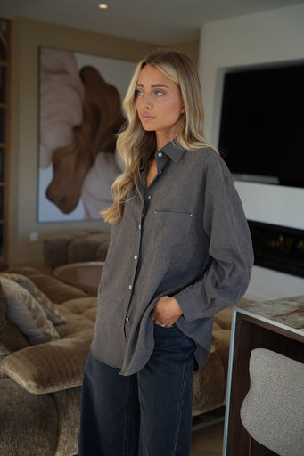 Shella chocolat - Chemise ample