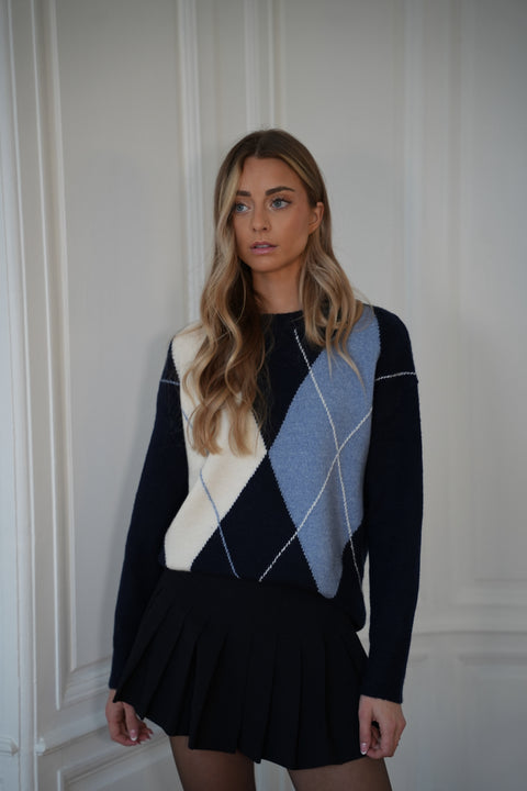 Yulia marine - Pull losanges