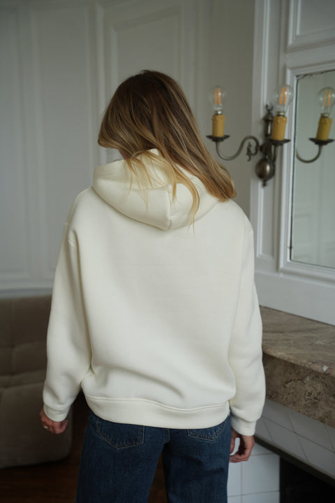 Kalli écru - Sweat-shirt brodé