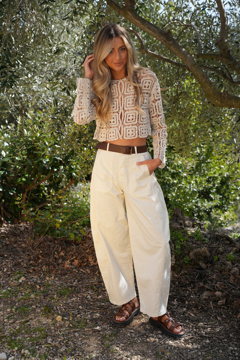 Jay crème - Pantalon ballon