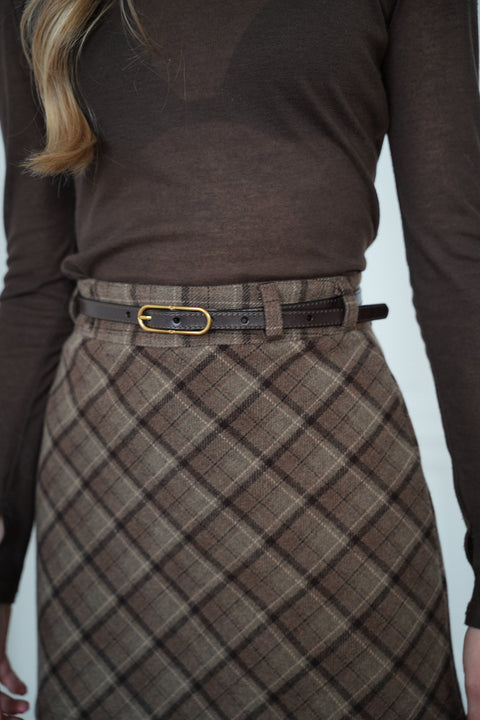 Tara chocolat - Ceinture cuir