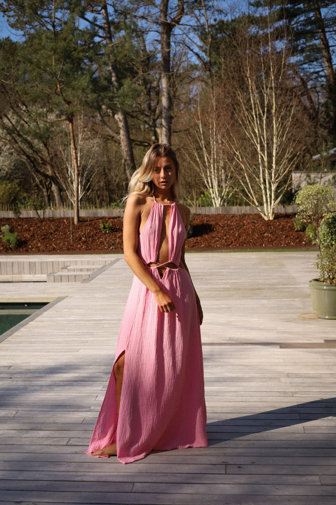 Muse rose - Robe longue