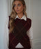 Loona bordeaux - Pull sans manches
