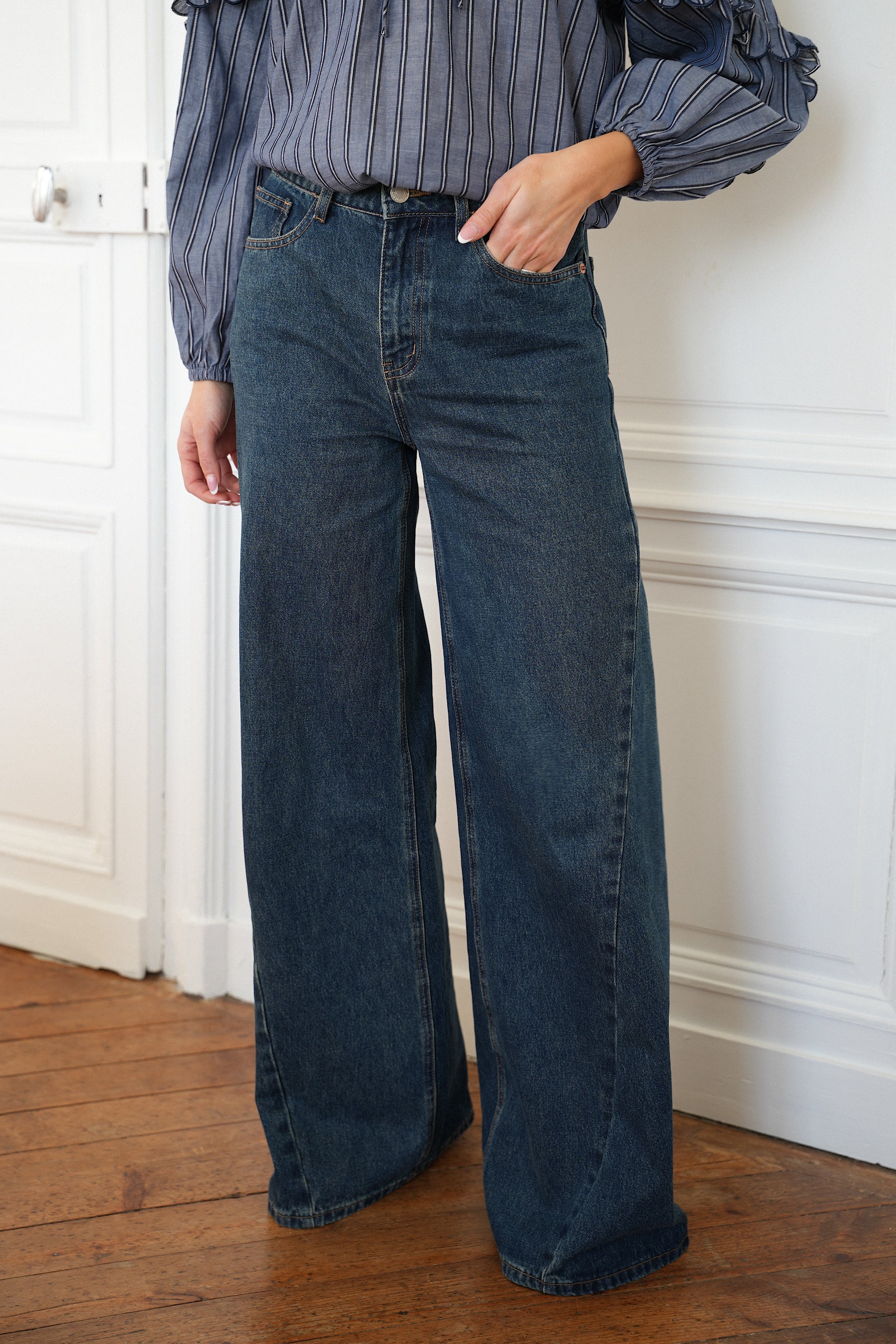 Josh bleu foncé - Jean évasé