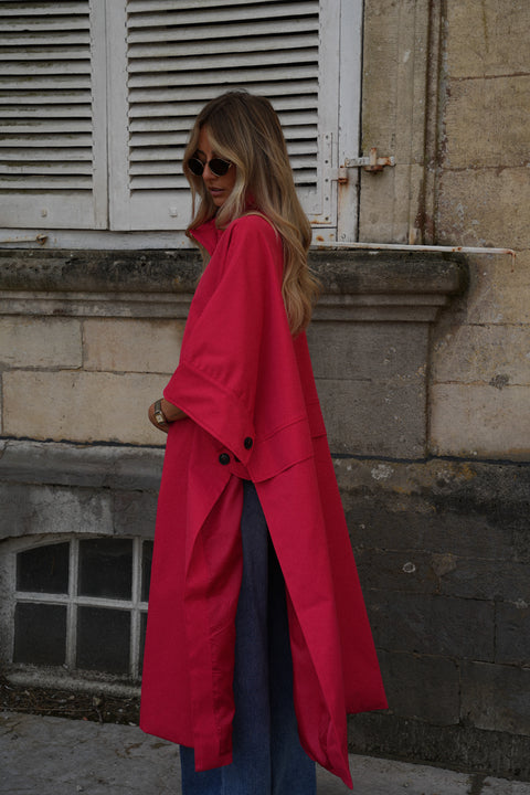 Isaac rouge - Veste trench long
