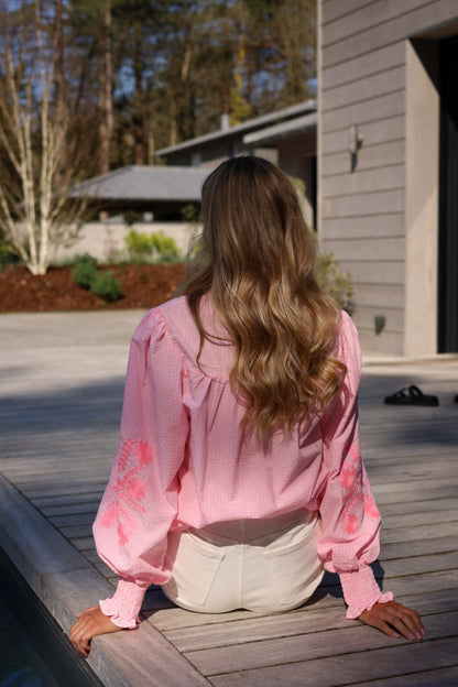 Avy rose - Blouse brodée