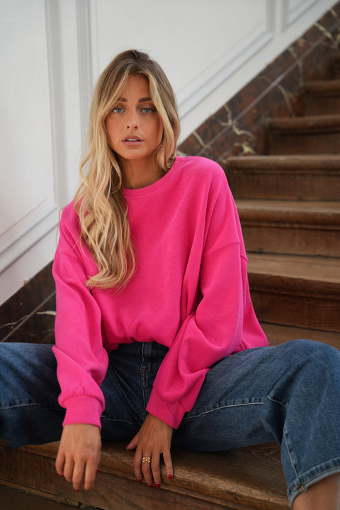 Izac rose - Sweat-shirt ample