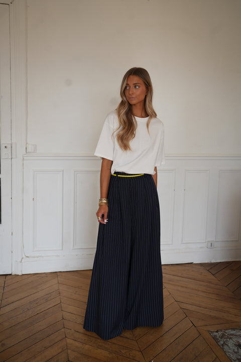 Tony marine - Pantalon rayé