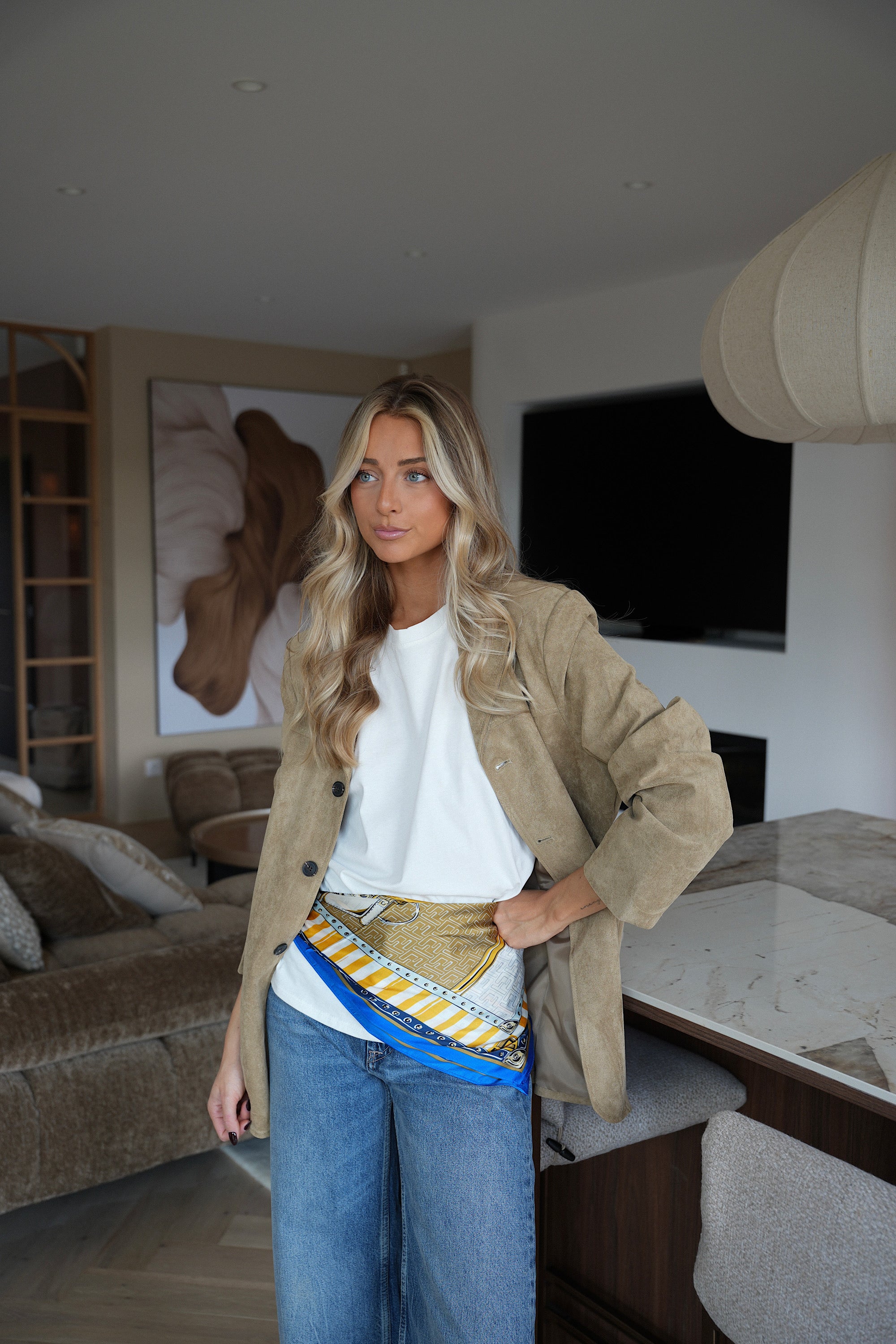 Lucia coloré - Foulard satiné