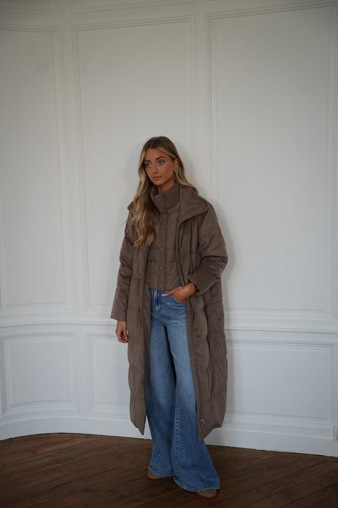 Justin beige - Manteau long