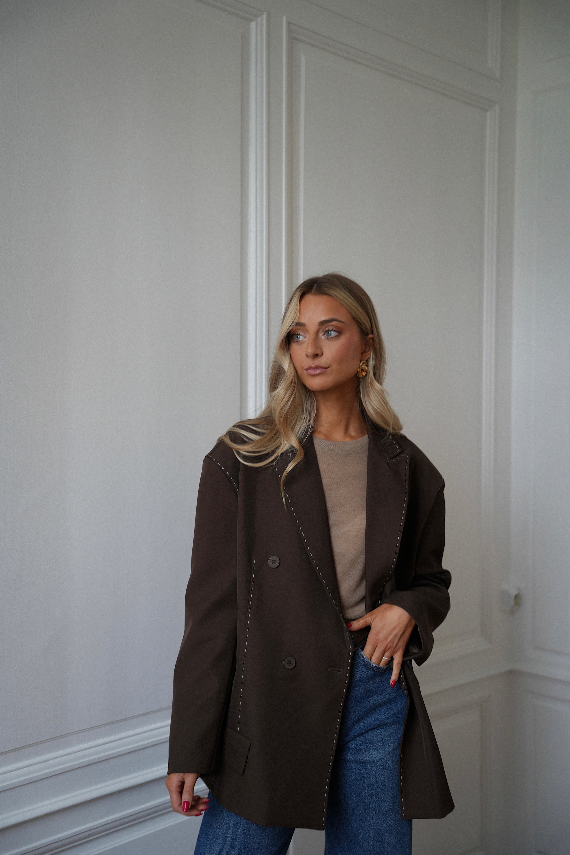 Flavie chocolat - Veste blazer