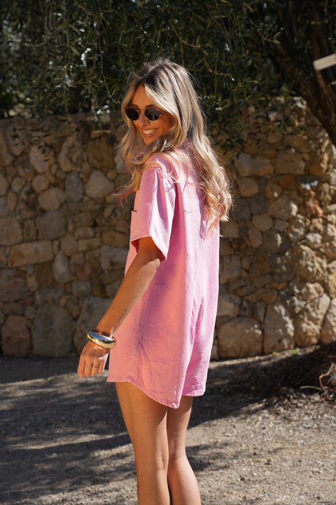 Justine rose - Combishort en jean