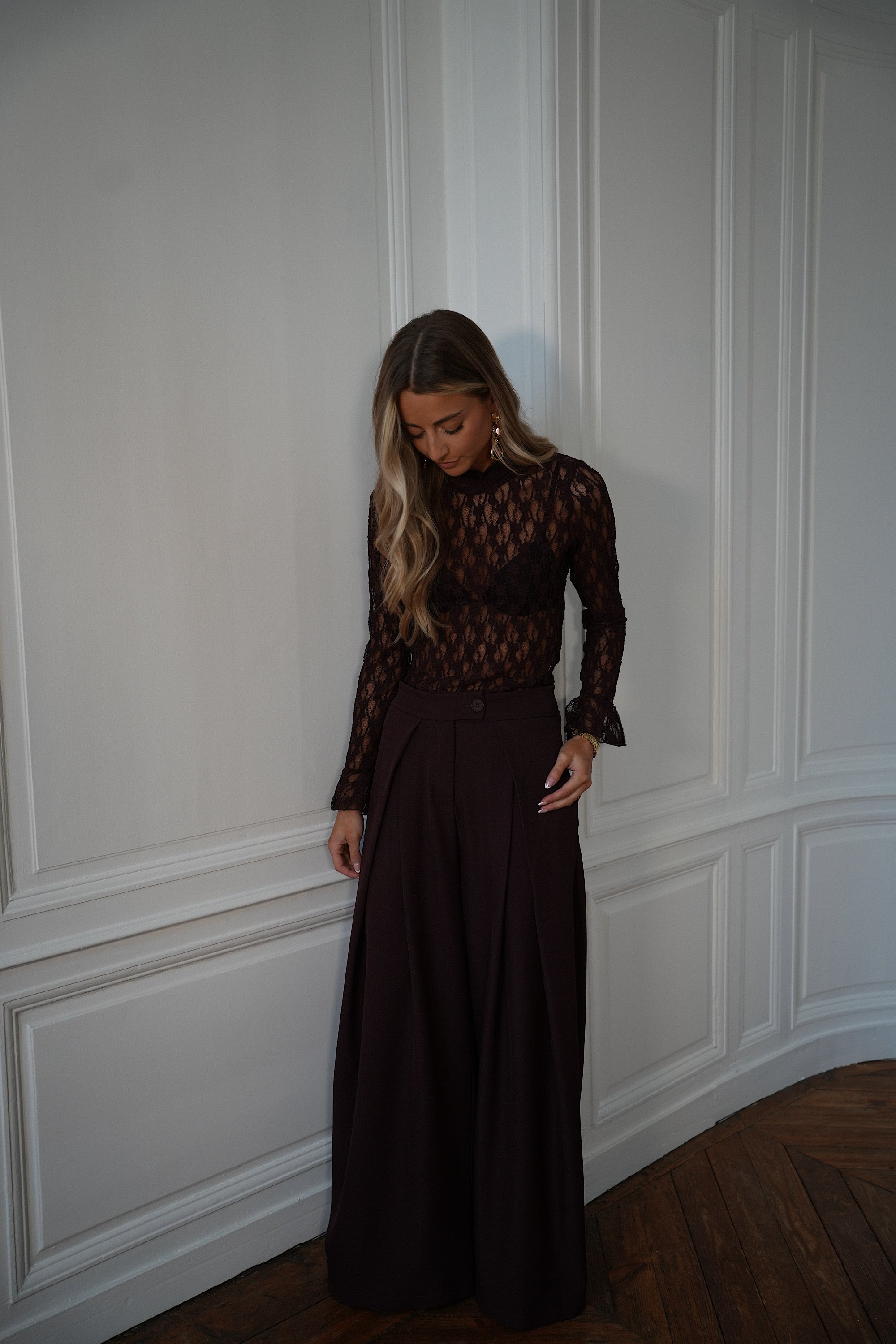 Chelsea prune - Pantalon ample