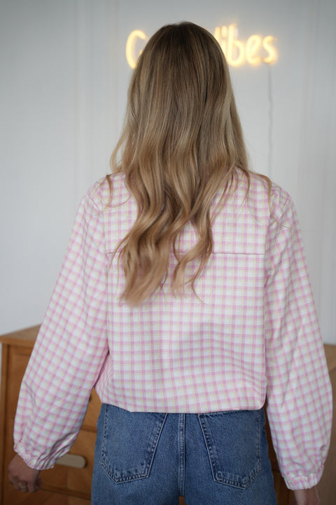 Loren rose - Veste à carreaux