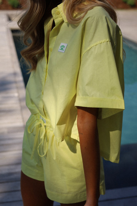 Andrea jaune - Blouse courte