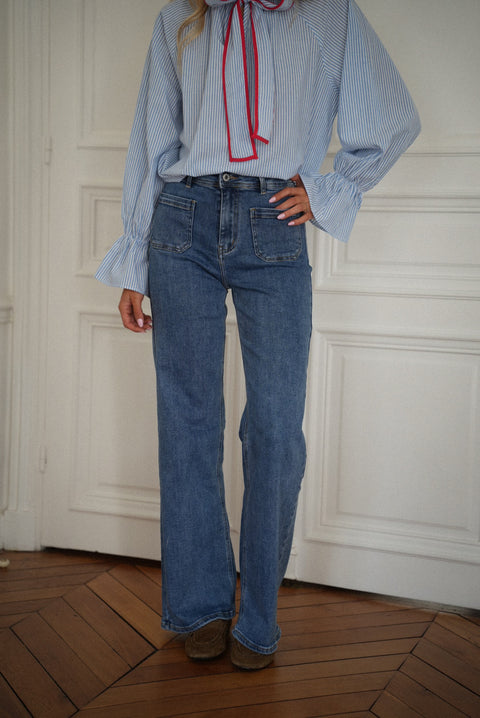 Paty bleu - Jean droit