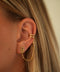 Mallorie doré - Boucle d’oreille acier
