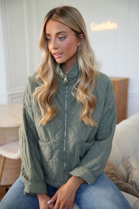 Tressia kaki - Veste zippée