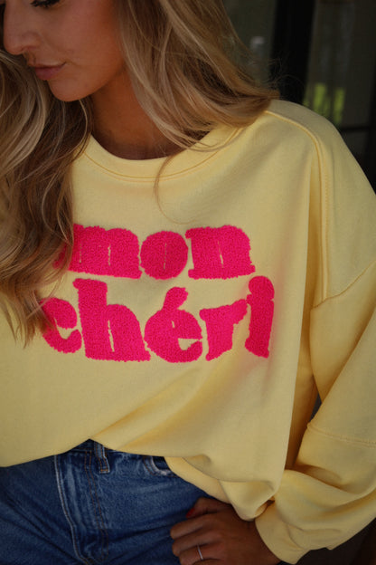 Niels jaune - Sweat-shirt brodé