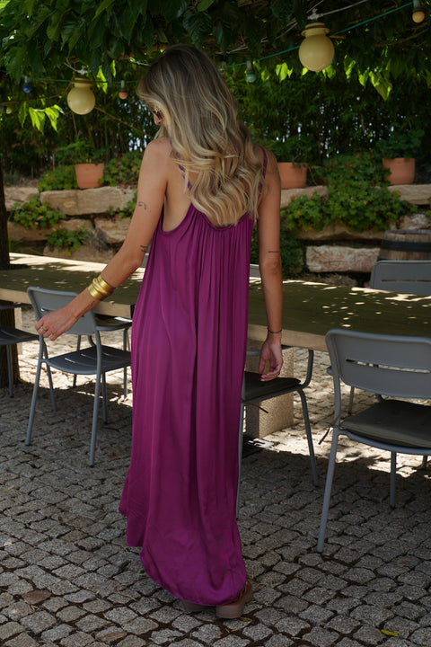 Darcy prune - Robe longue
