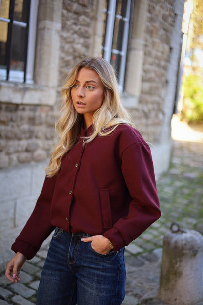 Joss bordeaux - Veste bomber