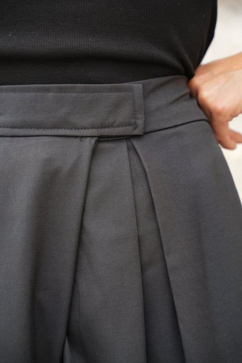 Manolia noir - Pantalon évasé