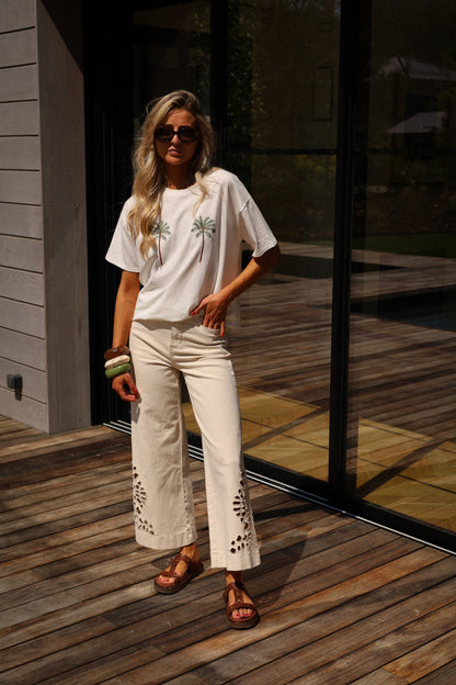 Conor blanc - T-shirt brodé