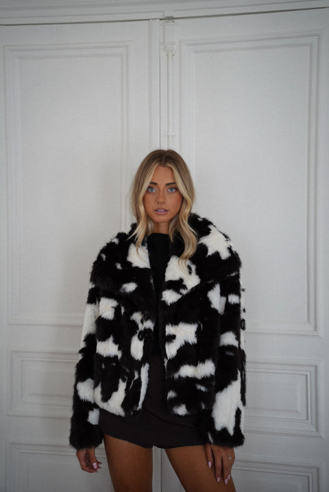 Jaelle chocolat - Manteau fourrure