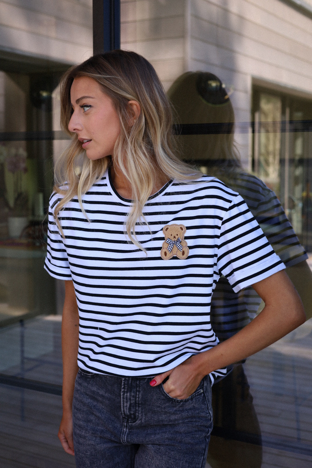 Koda rayé - T-shirt nounours