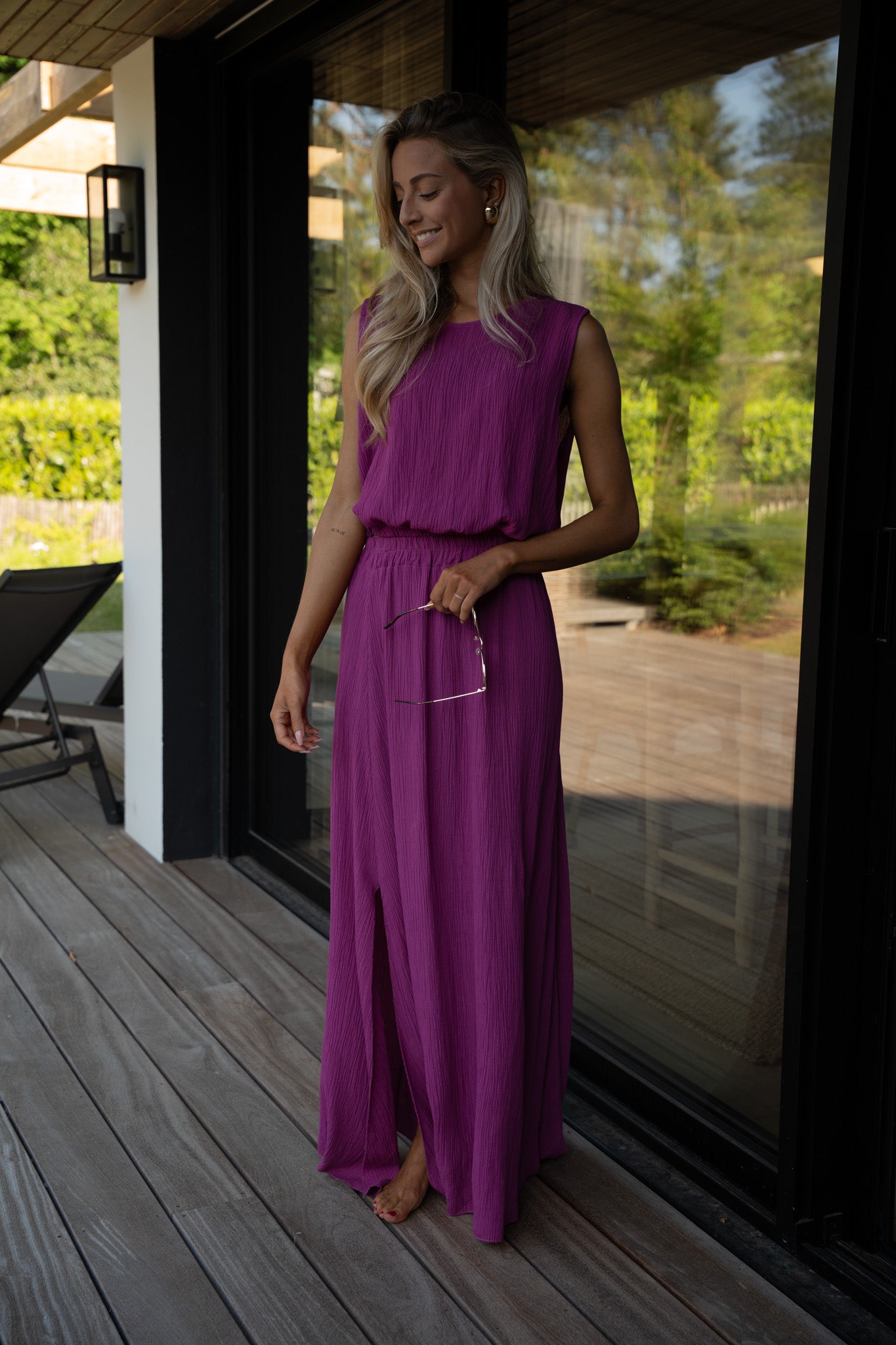 Elize prune - Ensemble jupe/top