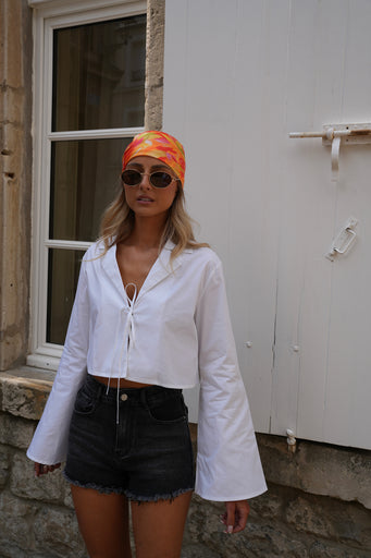 Cally blanche - Blouse courte